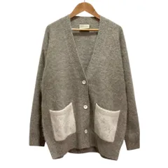 美品 UNITED ARROWS ユナイテッドアローズ フォックスカシミヤ スパンコール ミドル ニットカーディガン 1528-1-042001 グレー レディース 古着 中古 USED
