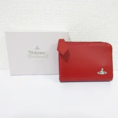 良品 Vivienne Westwood ヴィヴィアンウエストウッド VINTAGE WATER ORB L字ファスナー コインケース キーケース 財布 レッド レディース 古着 中古 USED