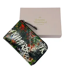 新品同様 Vivienne Westwood ヴィヴィアンウエストウッド フリーダムファイター フラワー カードケース キーケース ブラック系 レディース 古着 中古 USED