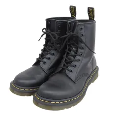 極美品▲Dr.Martens ドクターマーチン 1460 8 ホールブーツ レザー レースアップ ショートブーツ ブラック UK6 箱付き レディース