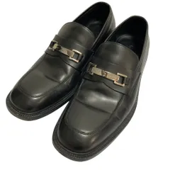 GUCCI グッチ ホースビット金具 レザー ローファー シューズ ビジネスシューズ 革靴 サイズ42 1/2E 約27.5cm ブラック メンズ 古着 中古 USED