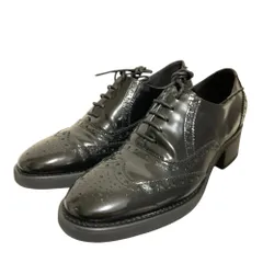 美品 LUCA GROSSI ルカグロッシ ウイングチップ シューズ パンプス サイズ38 24.0cm程度 ブラック レディース 古着 中古 USED