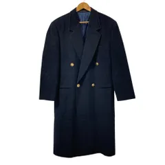 GIANNI VERSACE ジャンニヴェルサーチ カシミヤウール メデューサボタン ロングチェスターコート サイズ46 ブラック メンズ 古着 中古 USEDのサムネイル