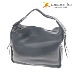 ■ FURLA フルラ ハンドバッグ ショルダーバッグ 鞄 マグネット ポケット ゴールド金具 メンズ レディース ブラック 袋付き
