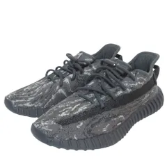 美品 adidas アディダス YEEZY Boost 350V2 Dark Salt イージーブースト スニーカー ID4811 サイズUS9 27cm グレー メンズ 古着 中古 USED