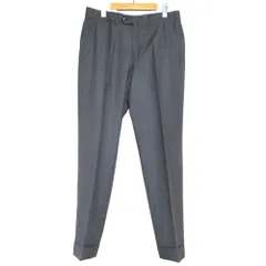 良品 Ermenegildo Zegna エルメネジルドゼニア クチュールライン カシミヤブレンド グレンチェック柄 スラックスパンツ 46C グレー メンズ 古着 中古 USEDのサムネイル