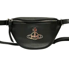 美品 Vivienne Westwood ヴィヴィアンウエストウッド オーブ レザー ボディバッグ ブラック レディース 古着 中古 USED