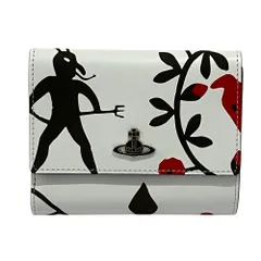 未使用 Vivienne Westwood ヴィヴィアンウエストウッド CLOWN PRINT ガマ口財布 ホワイト レディース 古着 中古 USED