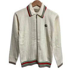 美品 GUCCI グッチ シェリーライン ジップアップ ニットブルゾン 671323 XKB6A サイズ12（キッズ）アイボリー  キッズ 古着 中古 USEDのサムネイル
