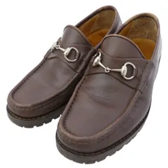 GUCCI グッチ ホースビットローファー タンクソール シューズ ブラウン系 ゴールド系 40.5E【中古】