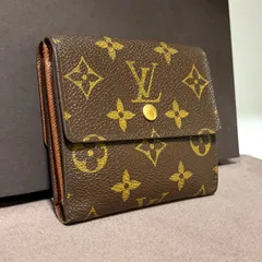 y80 ポルト モネ ビエ カルトクレディ　ポルトフォイユ エリーズ 旧型　モノグラム　Louis Vuitton ルイ ヴィトン 　3つ 折り　三つ折り 財布　ミニ コンパクト ウォレット 　Wホック　カード入れ 4 枚　モノグラム