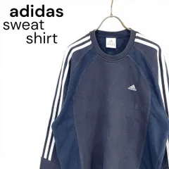 t2449 アディダス ワンポイント 刺繍ロゴ 3ライン スウェットトレーナー