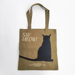 Le Talon メッセージトート 猫 トートバッグ カーキ レディース ルタロン【中古】6-0406G∞のサムネイル