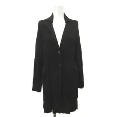 ギャバジンケーティー Gabardine K.T コート ロングカーディガン ニット ロングジャケット 9 黒 ブラック 無地 テーラードカラー 長袖 /KV ■ECC003