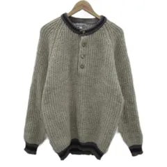 ユナイテッドアローズ ブルーレーベル UNITED ARROWS BLUE LABEL ニット セーター L ベージュ ヘンリーネック 長袖 /SM30 ■ECC002のサムネイル