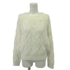 プロポーション ボディドレッシング PROPORTION BODY DRESSING ニット セーター F 白 ホワイト ケーブル編み クルーネック 長袖/NP ■ECA004