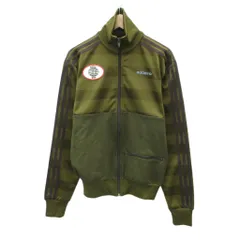 アディダスオリジナルス adidas originals トラックジャケット スタンドカラー ミドル丈 ライン ロゴ カーキ /HO60 ■ECA003