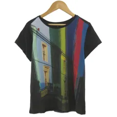 ピーエスポールスミス PS Paul Smith Tシャツ カットソー M 黒 ブラック 半袖 グラフィックプリント ラウンドネック /MD ■GY49