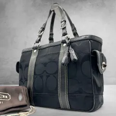 COACH Signature Tote Bag Turn Lock 2668