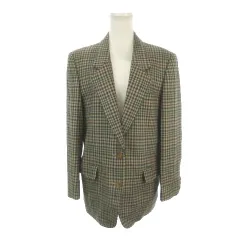 ブルックスブラザーズ BROOKS BROTHERS テーラードジャケット シングル 総裏地 ノーベント グレンチェック 総柄 9AR ベージュ /AH19 ■ECE004のサムネイル