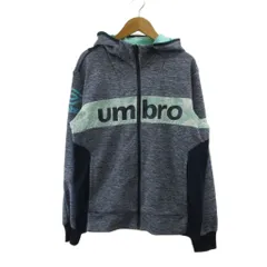 アンブロ UMBRO パーカー ジャージ 上着 M ネイビー 紺 マルチカラー 長袖 フード付き ロゴプリント /PP ■ECA004