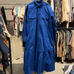 【東あずま店　併売品】　ザラ ZARA ベーシック BASIC　ブルー 青 藍色 ネイビー 紺色　XSサイズ 34 4号　ワンピース　ロング　マキシ　shirt　シャツ　お呼ばれ　デート　オフィスカジュアル　食事会　可愛い　お出かけ　上品　無地