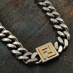 FENDI バゲット ネックレス 喜平チェーン シルバー ズッカ 958 - メルカリ