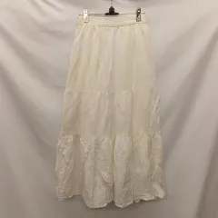 Discoat ディスコート サテンワッシャーボリュームティアードスカート オフホワイト F □○☆