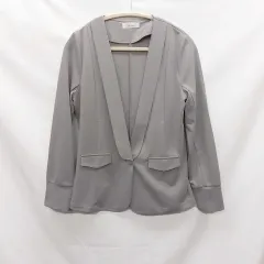 Sheson シーズン カットテーラードジャケット グレー M ○□