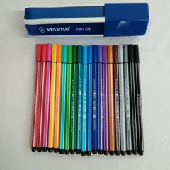 STABILO　Pen68　スタビロ　水性ペン　20色セット　ケース付　ドイツ　AYM4-14のサムネイル