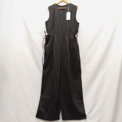 B01200 エモダEMODAストライプオールインワン サロペット ツナギ 