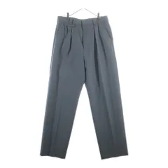 GUCCI (グッチ) ツータック センタープレス イージースラックスウールパンツ グレー 497923 Z505Fのサムネイル