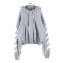 OFF-WHITE (オフホワイト) ロゴプリント プルオーバー スウェットパーカー フーディー グレー OWBB016R19403069のサムネイル