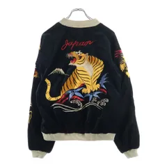 東洋エンタープライズ (トウヨウエンタープライズ) 26SS 龍虎 別珍 ベロア リバーシブル スカジャン ブルゾン ジャケット ブラック/ブルー