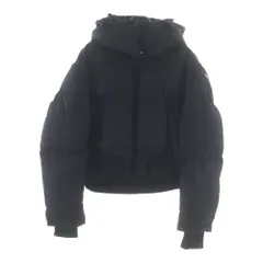 DIESEL (ディーゼル) W-PEYT-SHORT ショートクロップド ジップアップフーディー ダウン ブラック A10578