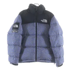 SUPREME (シュプリーム) 21SS×THE NORTH FACE Studded Nuptse Jacket スタッズ ヌプシ ダウンジャケット ブルー/ブラック ND42100I