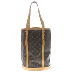 LOUIS VUITTON (ルイヴィトン) モノグラム バケットGM ハンドバッグ トートバッグ ブラウン レザー×PVC M42236 ゴールド金具