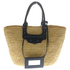 バレンシアガ カゴバッグ ラフィア パニエ 夏 美品 BALENCIAGA - メルカリ