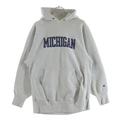 CHAMPION (チャンピオン) 90S REVERSE WEAVE MICHIGAN HOODIE PARKA メキシコ製 ミシガン リバースウィーブ パーカー フーディ 刺しゅうタグ グレー