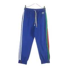 GUCCI (グッチ) ×ADIDAS Jersey Jogging Pants ジャージ ジョギングパンツ ロゴ刺繍 トラックパンツ ブルー 705760 XJEGUのサムネイル