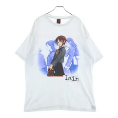 GEEKSRULE (ギークスルール) SERIAL EXPERIMENTS LAIN シリアルエクスペリメンツレイン シルクスクリーンプリント クルーネック半袖Tシャツカットソー ホワイトのサムネイル