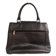 ノーブランド ハンドバッグ オーストリッチ 黒 ブラック ■GY99