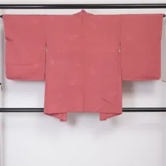 羽織 袷 身丈82cm 裄丈65cm 正絹 Sランク カジュアル Mサイズ 茶道具 可憐 落ち着き ピンク系 HP 1232-05960