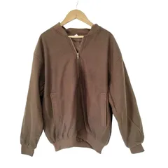 ブラウンのフルジップ・フリースジャケット