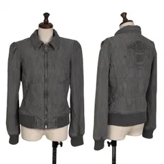 ディーゼルDIESEL コットンバックプリント中綿ジャケット グレーM