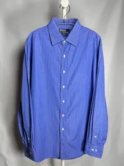 ポロバイラルフローレン 90s PolobyRalphLauren ストライプ柄 長袖シャツ オーバーサイズ XL〜XXL相当の大判サイズ  カスタムフィット カーハムモデル