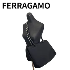 Ferragamo サルヴァトーレフェラガモ トートバッグ ブラック チェーンショルダー