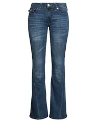 【送料無料】 トゥルーレリジョン レディース デニムパンツ ボトムス ブーツカット Blue