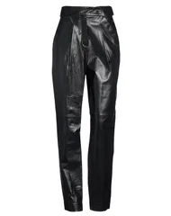 【送料無料】 トッズ レディース カジュアルパンツ ボトムス レザーパンツ Black