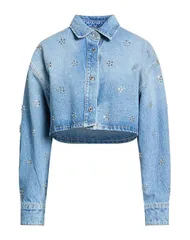 エムエスジイエム レディース アウター ジャケット・ブルゾン デニムブルゾン MSGM Blue ブルーのサムネイル